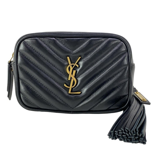 Saint Laurent Paris Waist Pouch Belt Bag Black Leather