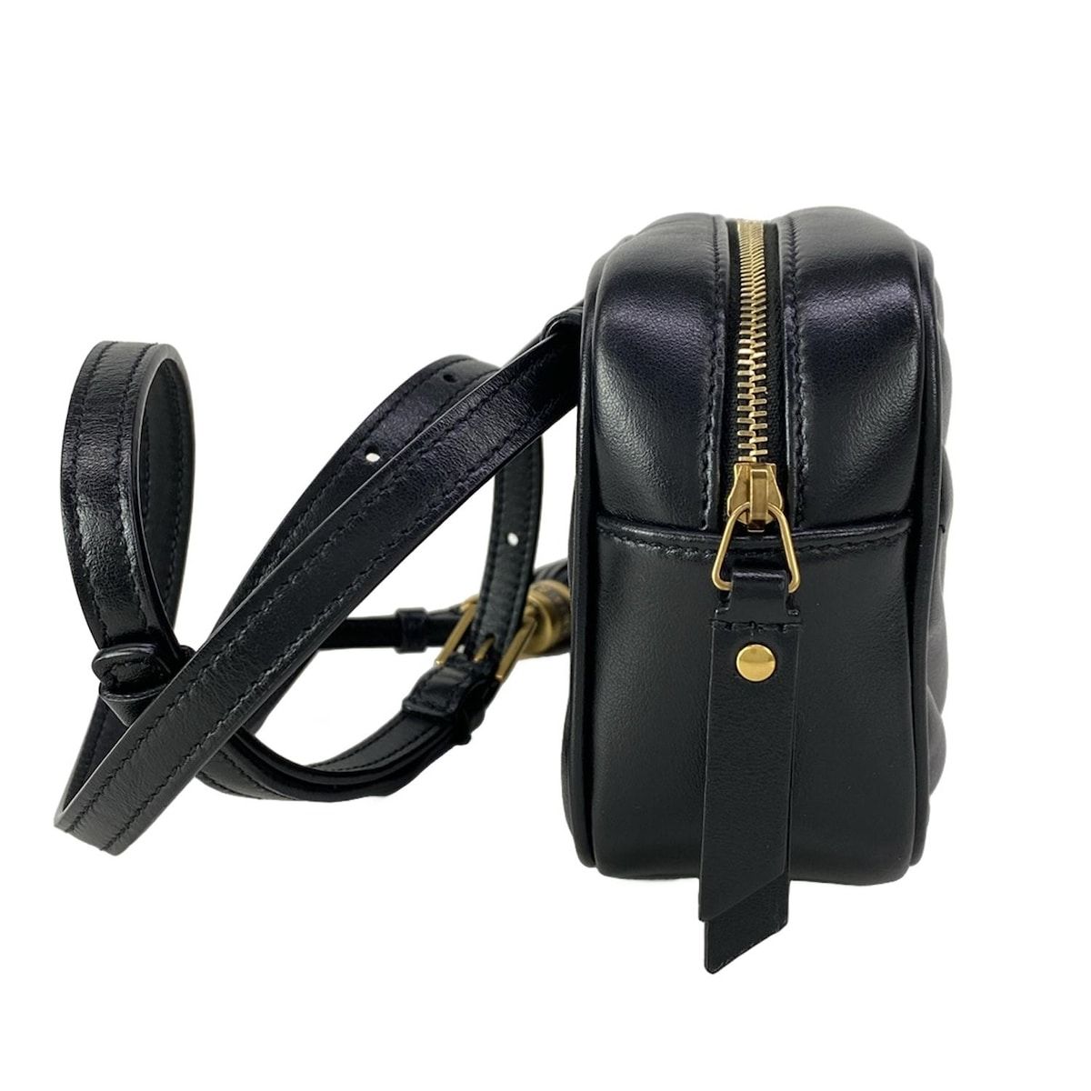 Saint Laurent Paris Waist Pouch Belt Bag Black Leather — view 2