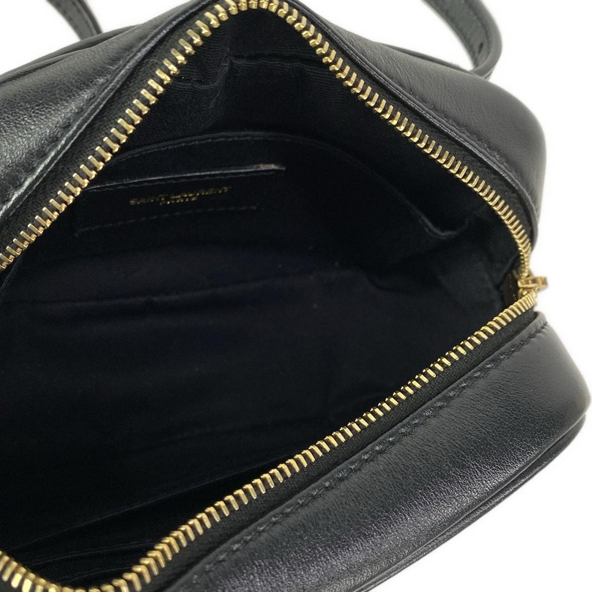 Saint Laurent Paris Waist Pouch Belt Bag Black Leather — view 7