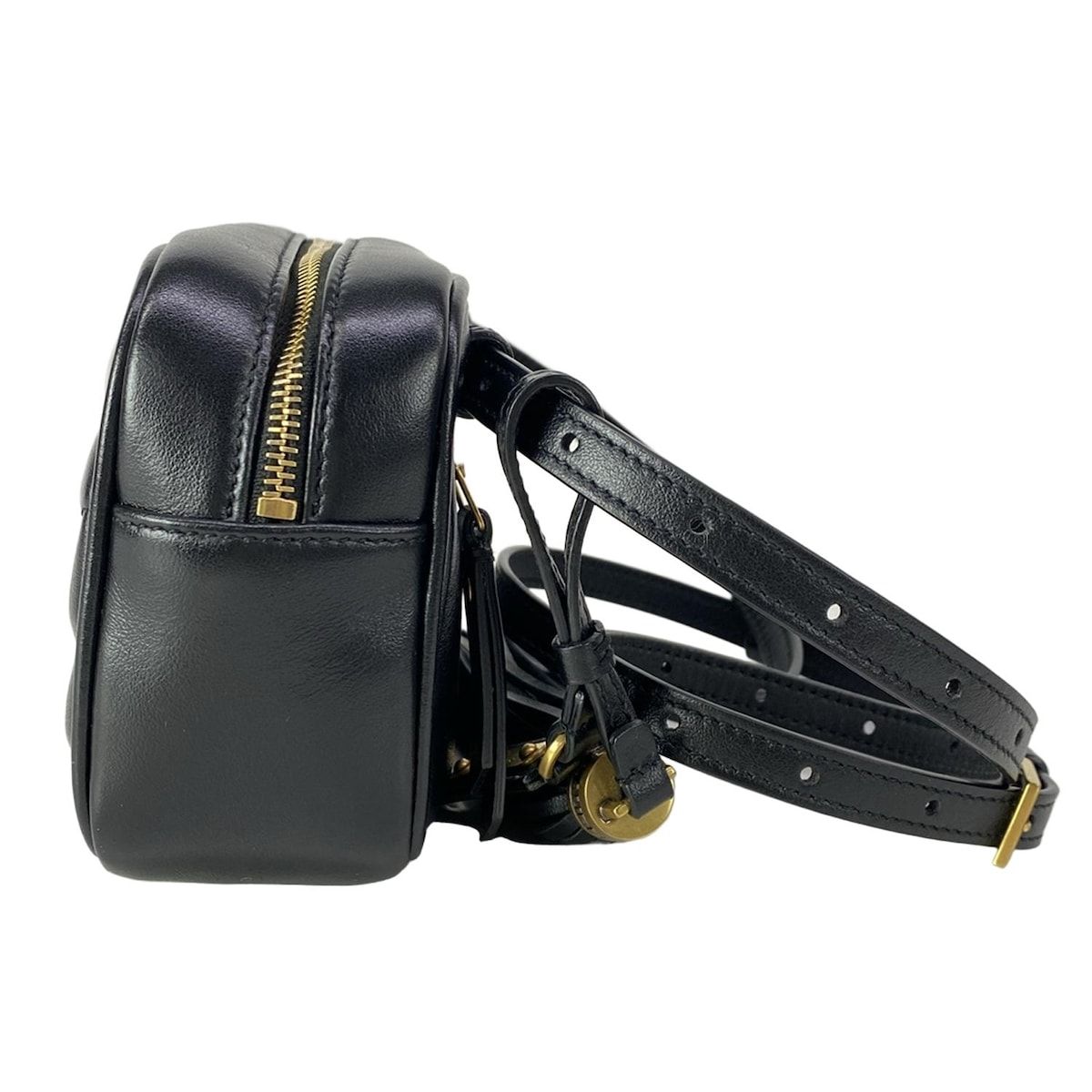 Saint Laurent Paris Waist Pouch Belt Bag Black Leather — view 4