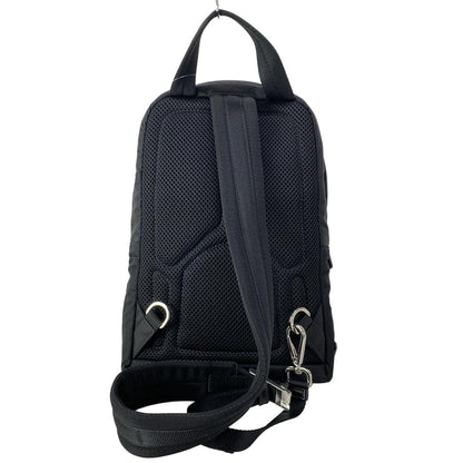 Prada Shoulder Bag Black Navy Multi My Character Initial Attached Leather — view 3