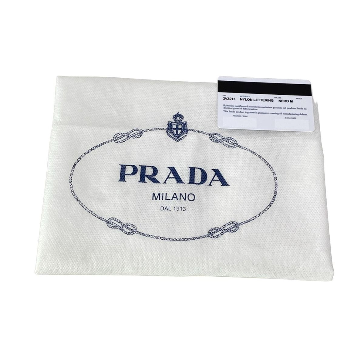 Prada Shoulder Bag Black Navy Multi My Character Initial Attached Leather — view 8