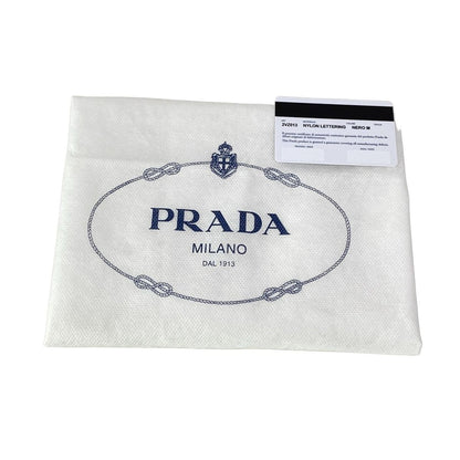 Prada Shoulder Bag Black Navy Multi My Character Initial Attached Leather — view 8
