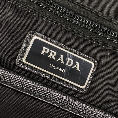 Prada Shoulder Bag Black Navy Multi My Character Initial Attached Leather — view 9