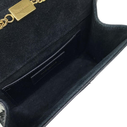 Saint Laurent Paris Shoulder Bag Kate Black Chain Leather — view 7