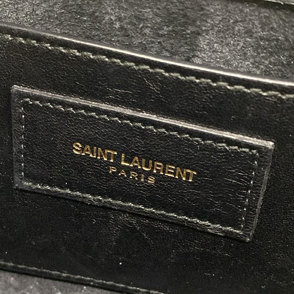 Saint Laurent Paris Shoulder Bag Kate Black Chain Leather — view 8