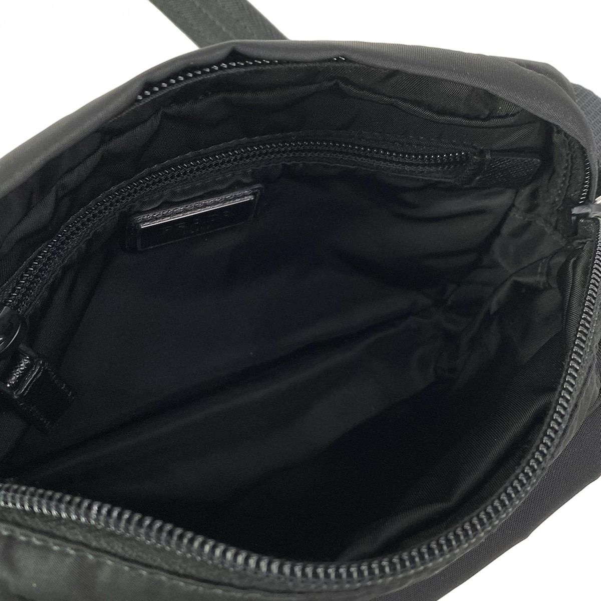Prada Shoulder Bag Black Navy Multi My Character Initial Attached Leather — view 7