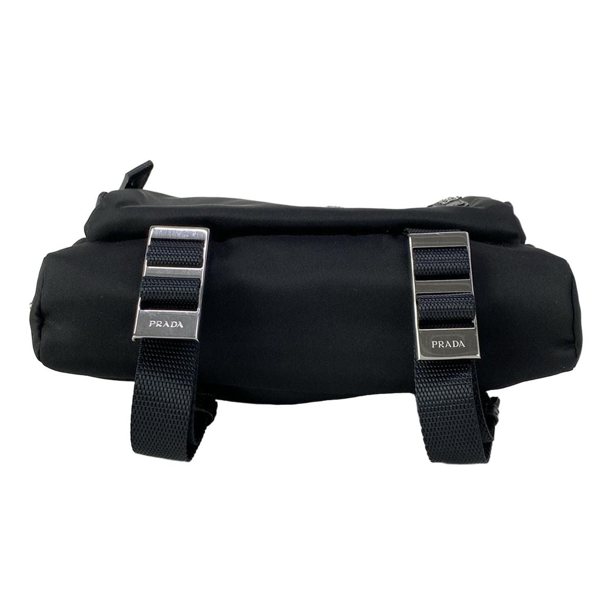 Prada Shoulder Bag Black Navy Multi My Character Initial Attached Leather — view 5