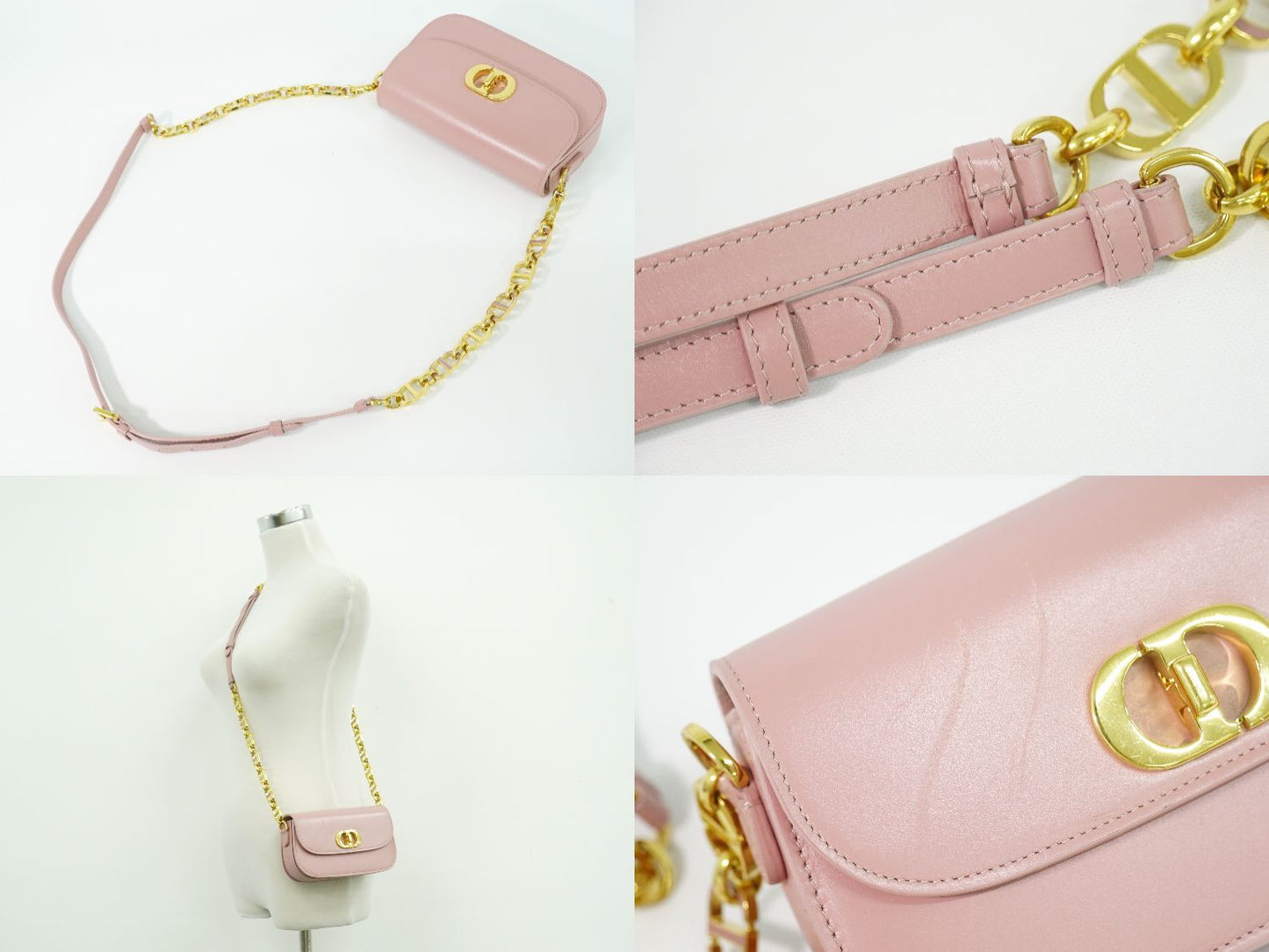 Dior 30 Montane Avenue Shoulder Bag Pochette Leather Pink — view 6