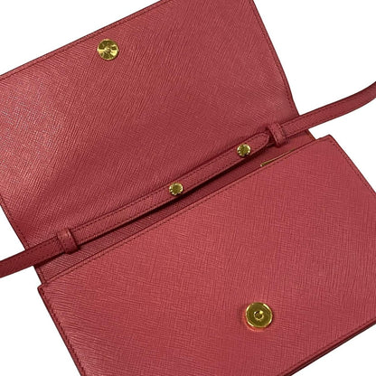Prada Wallet Pink Shoulder Ribbon Leather — view 3