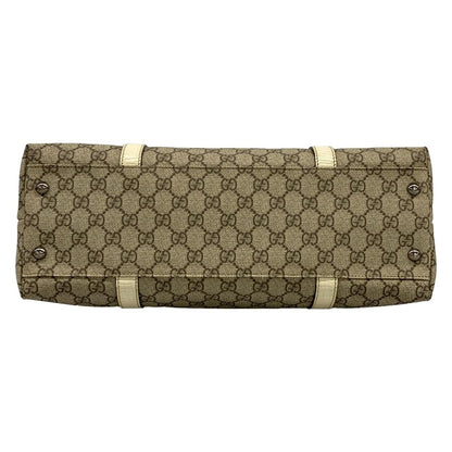 Gucci Tote GG Plus Supreme Gray Beige Ivory Leather — view 5