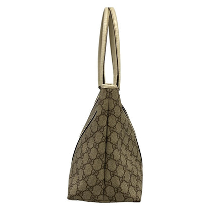 Gucci Tote GG Plus Supreme Gray Beige Ivory Leather — view 4