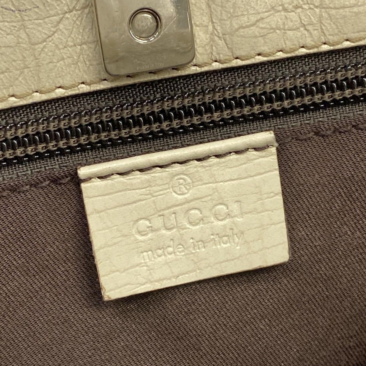 Gucci Tote GG Plus Supreme Gray Beige Ivory Leather — view 8