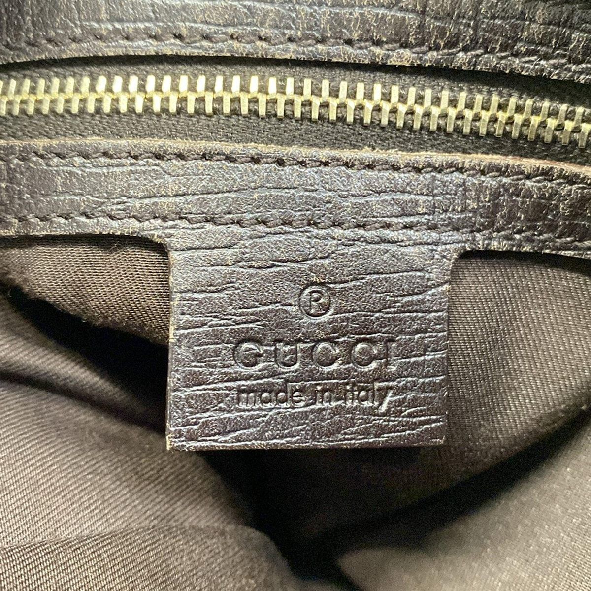 Gucci Shoulder Bag GG Pattern Sherry Dark Brown Beige Multi Leather — view 8