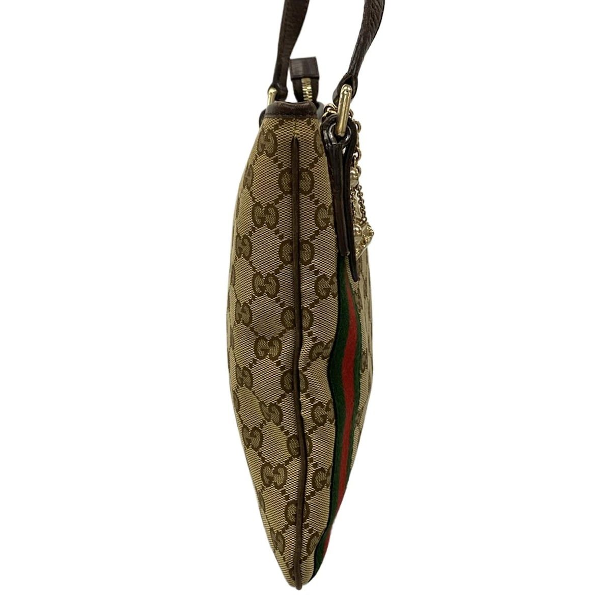 Gucci Shoulder Bag GG Pattern Sherry Dark Brown Beige Multi Leather — view 2