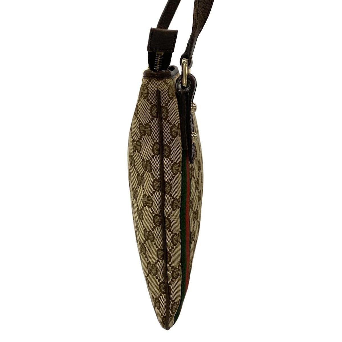 Gucci Shoulder Bag GG Pattern Sherry Dark Brown Beige Multi Leather — view 4