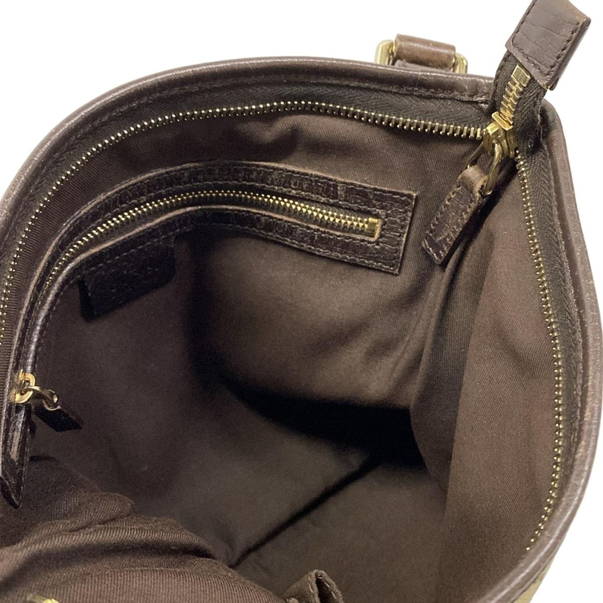 Gucci Shoulder Bag GG Pattern Sherry Dark Brown Beige Multi Leather — view 7
