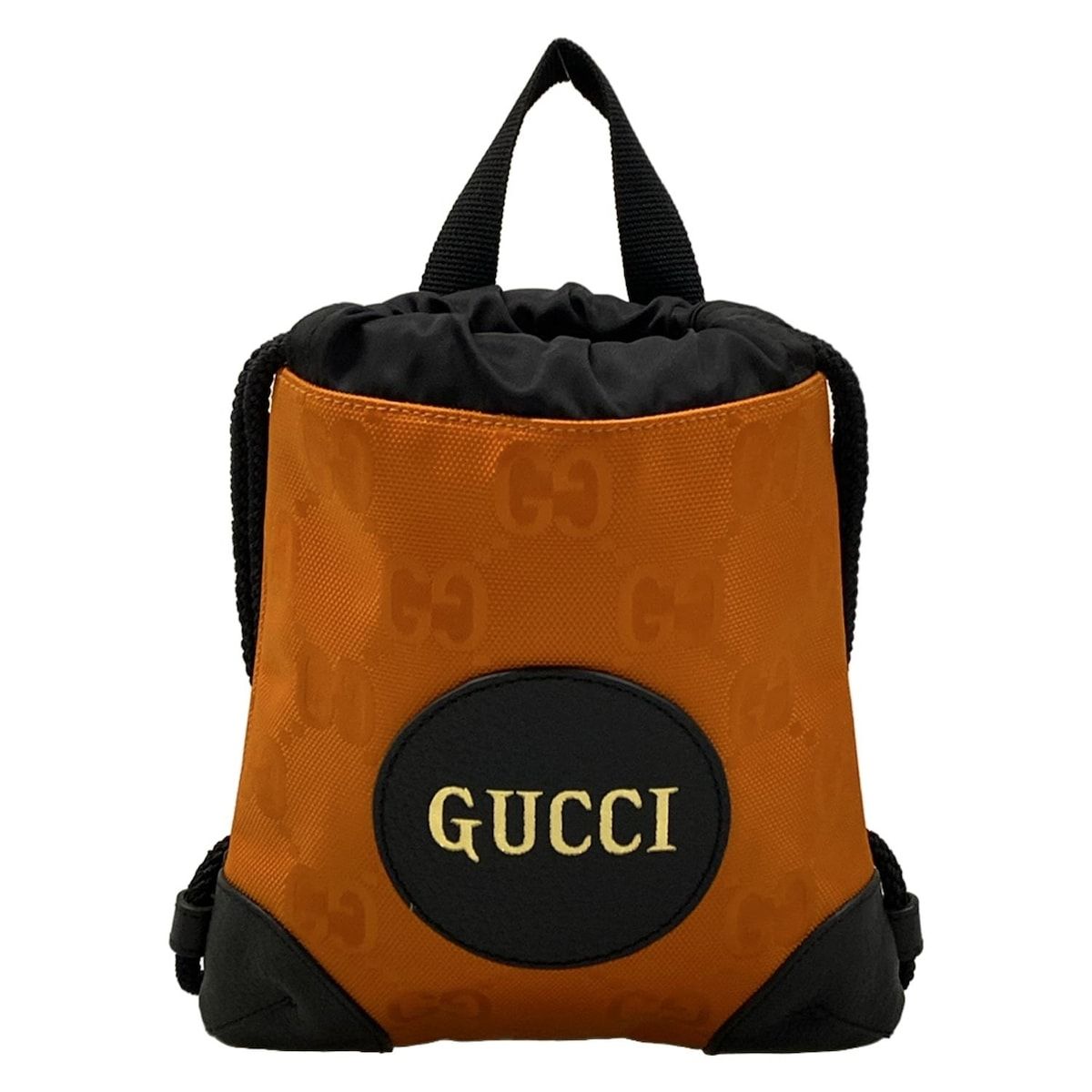 Gucci Backpack Off the Grit Orange Black Leather