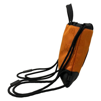 Gucci Backpack Off the Grit Orange Black Leather — view 2