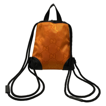 Gucci Backpack Off the Grit Orange Black Leather — view 3