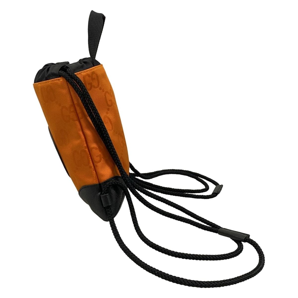 Gucci Backpack Off the Grit Orange Black Leather — view 4