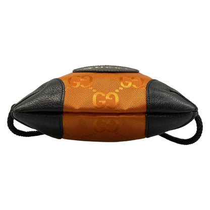 Gucci Backpack Off the Grit Orange Black Leather — view 5
