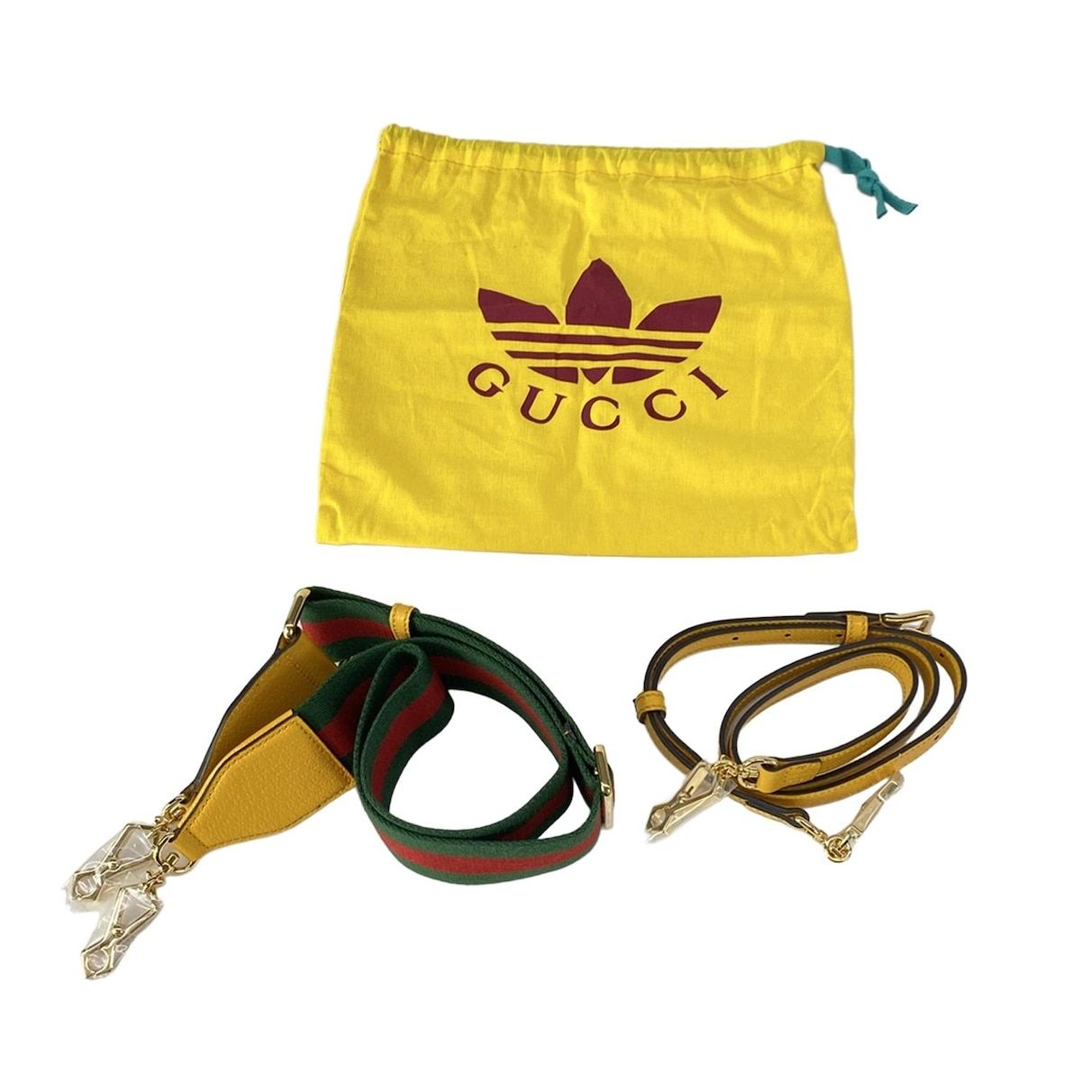 Gucci Handbag Horsebit Yellow Black Adidas Leather — view 8