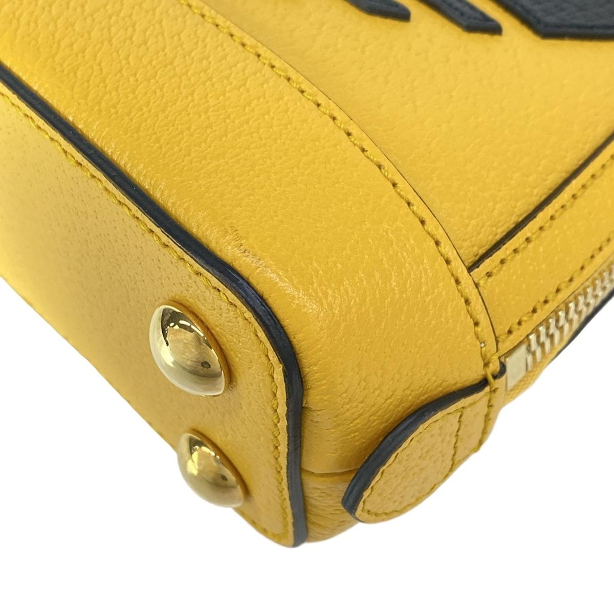 Gucci Handbag Horsebit Yellow Black Adidas Leather — view 6