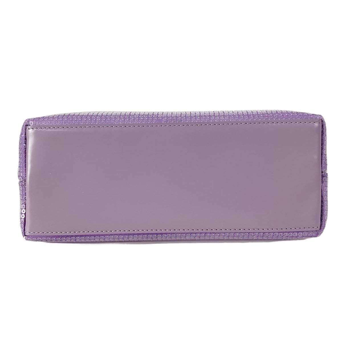 Prada Tote Small Sequin Mesh Purple Black Leather — view 5