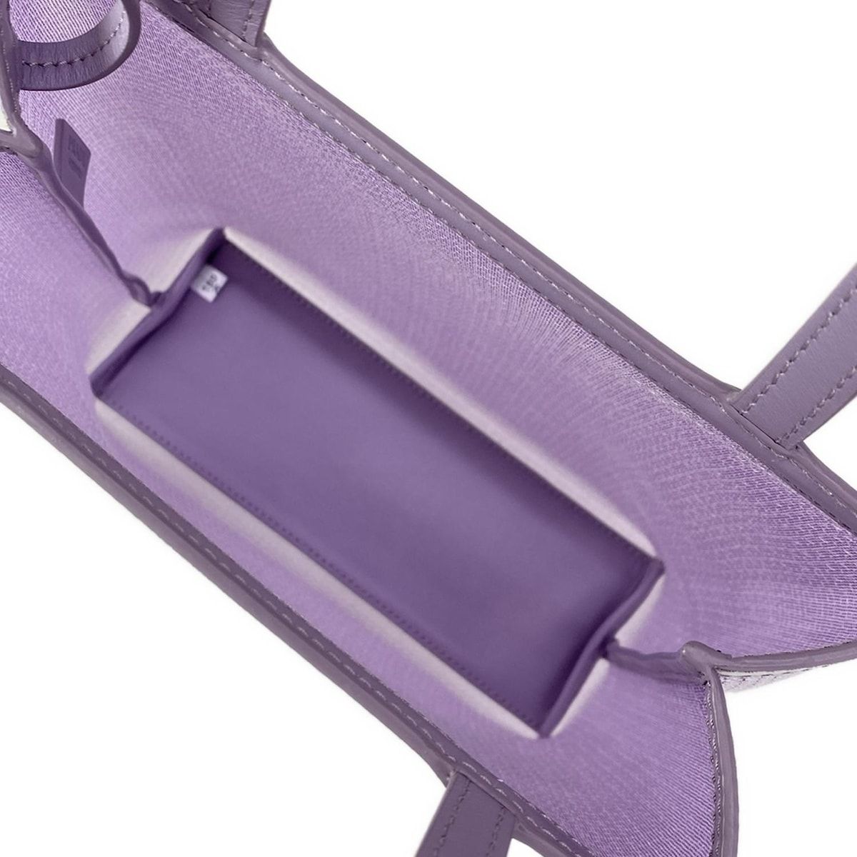 Prada Tote Small Sequin Mesh Purple Black Leather — view 7