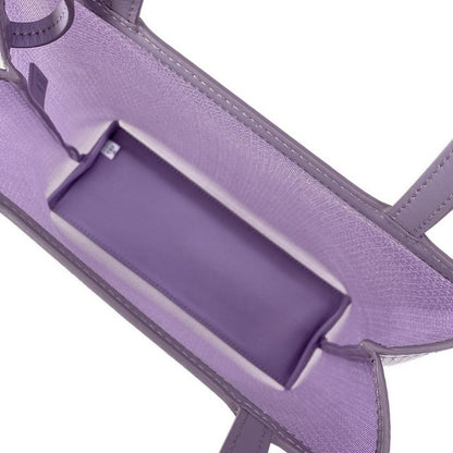 Prada Tote Small Sequin Mesh Purple Black Leather — view 7