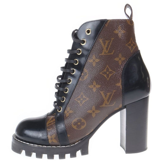 Louis Vuitton Star Trail Line Ankle Boots Heels Brown