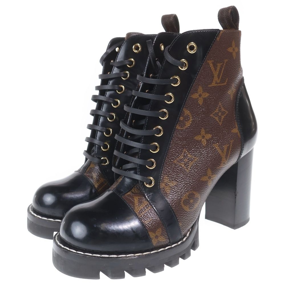 Louis Vuitton Star Trail Line Ankle Boots Heels Brown — view 2