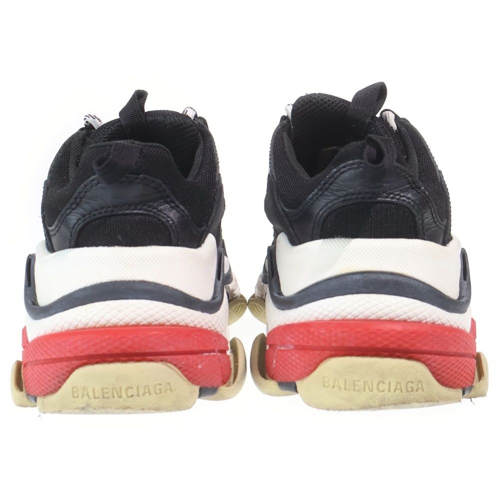 Balenciaga Triple Leather Mesh Sneakers Low Cut Black — view 3
