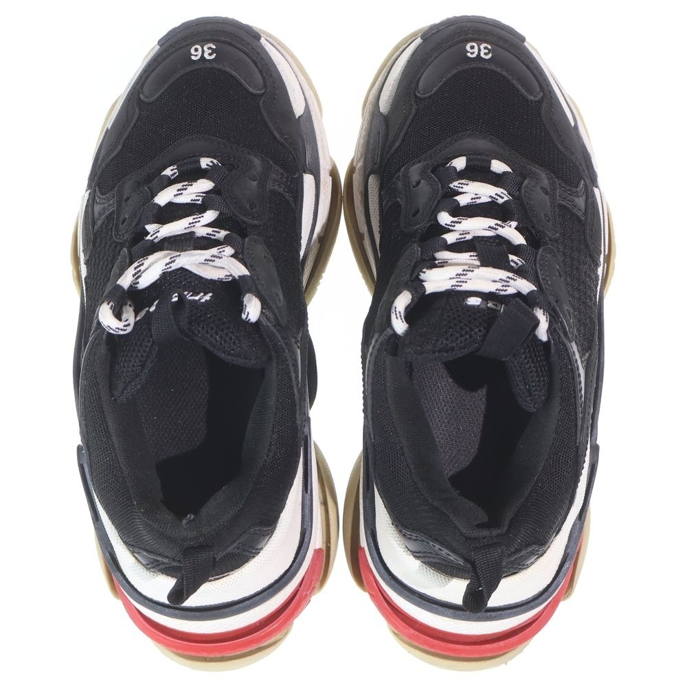 Balenciaga Triple Leather Mesh Sneakers Low Cut Black — view 4