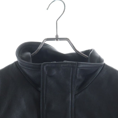 Balenciaga Golf Smooth Grainy Leather Jacket Black — view 3