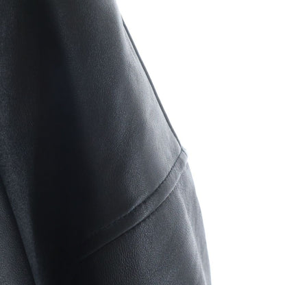 Balenciaga Golf Smooth Grainy Leather Jacket Black — view 5