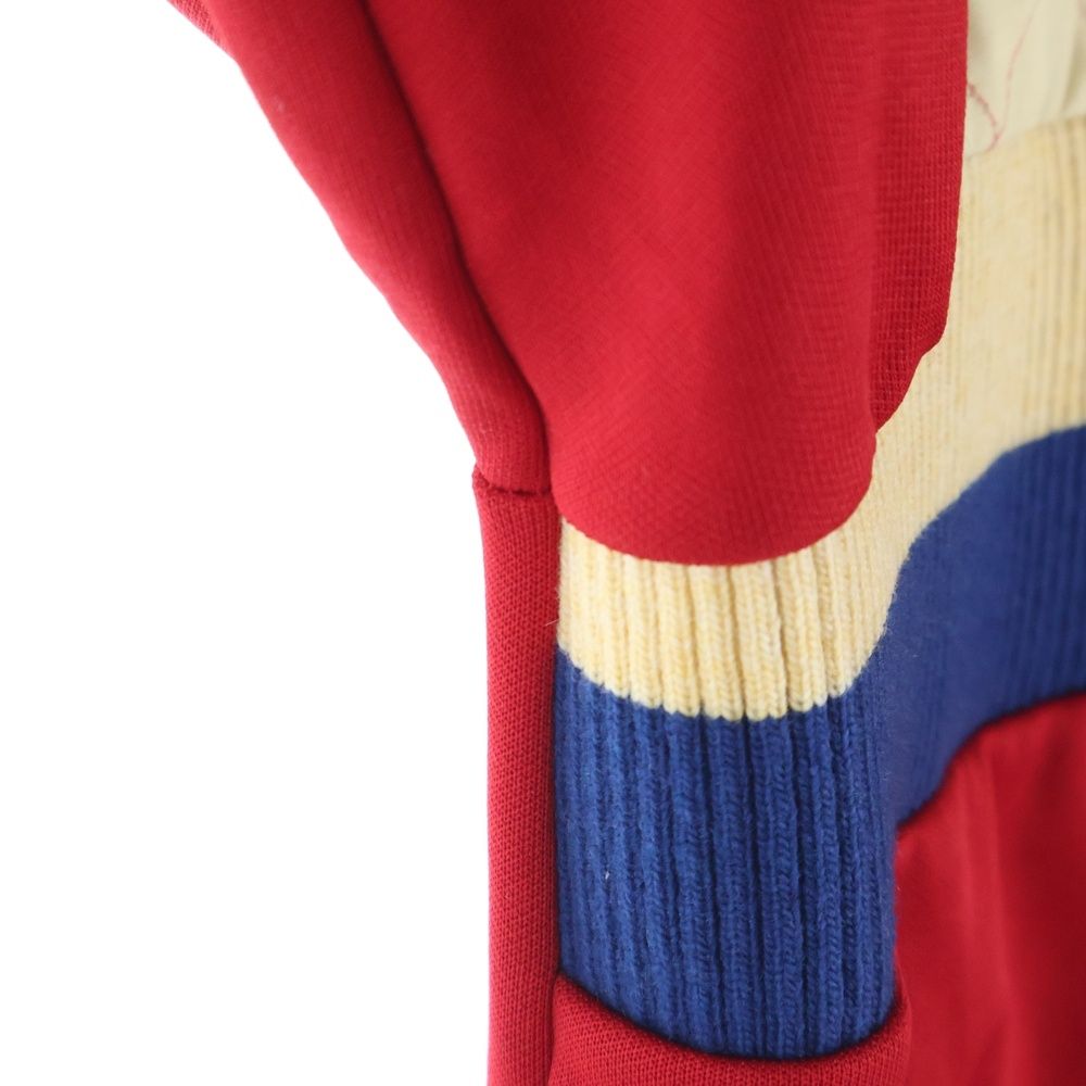 Gucci Plain Knit Zipper Jacket Technical Jersey Zip Up Red — view 6