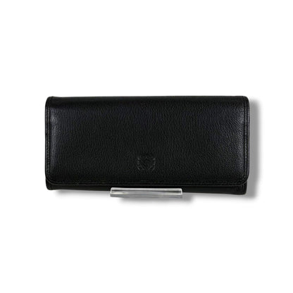 Loewe Anagram Logo Wallet Bifold Padlock Charm Leather Black Pink — view 2