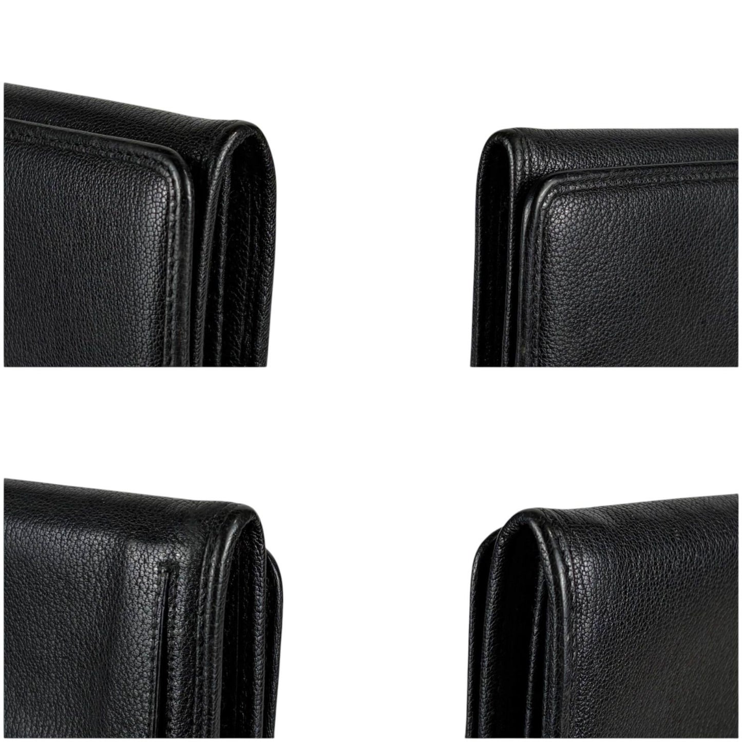 Loewe Anagram Logo Wallet Bifold Padlock Charm Leather Black Pink — view 7