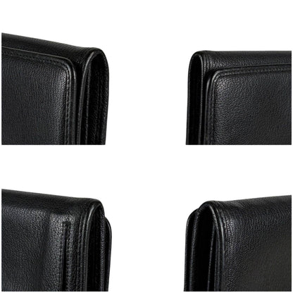 Loewe Anagram Logo Wallet Bifold Padlock Charm Leather Black Pink — view 7