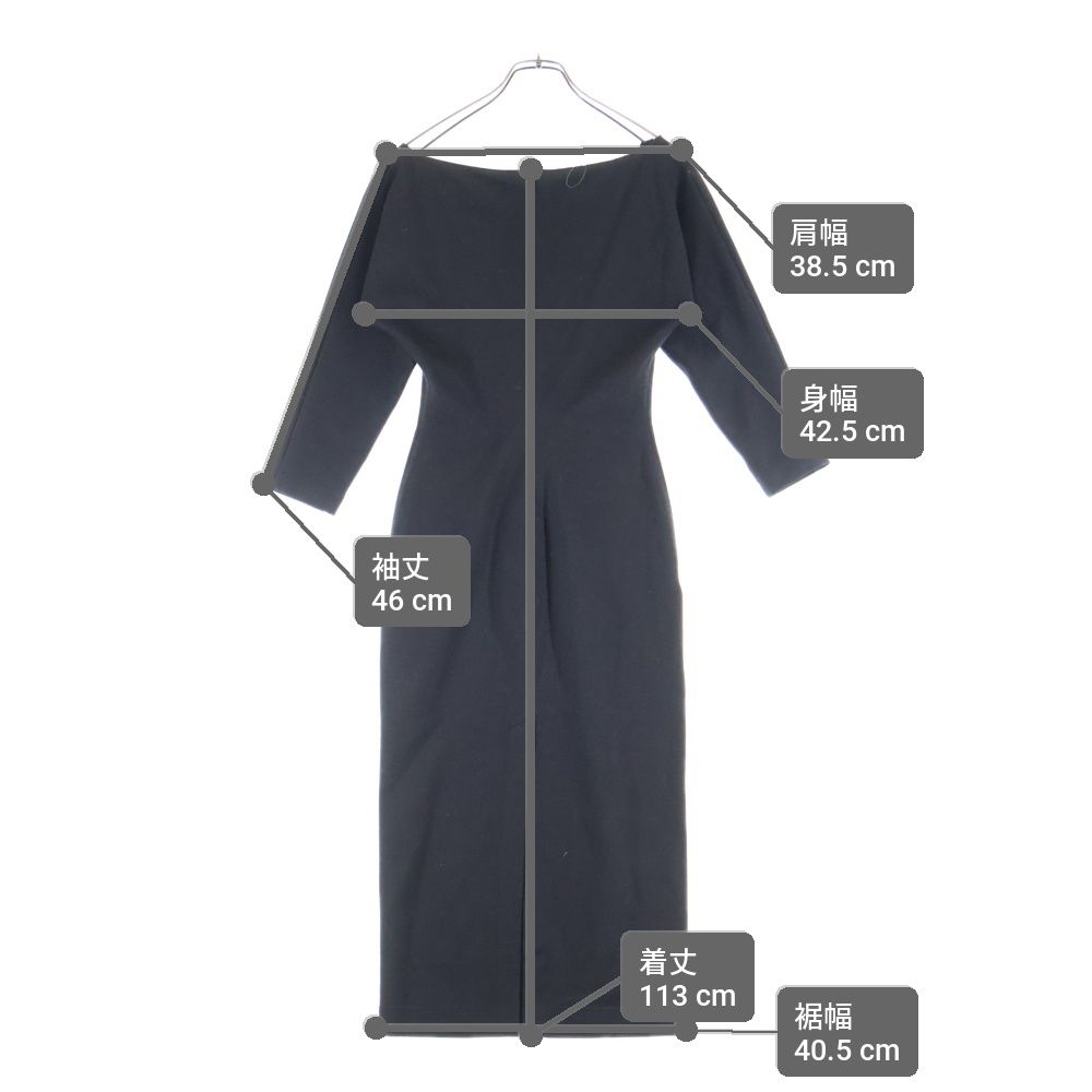 Fendi V-neck Long Dress Black — view 9