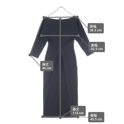 Fendi V-neck Long Dress Black — view 9