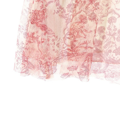 Dior Monsieur Toile Jouy Dress Red — view 4