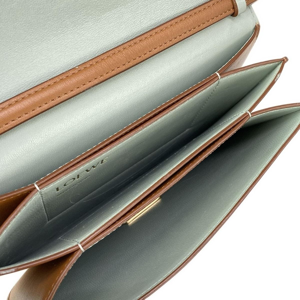 Loewe Shoulder Bag Goya Accordion Clutch Brown Leather — view 7