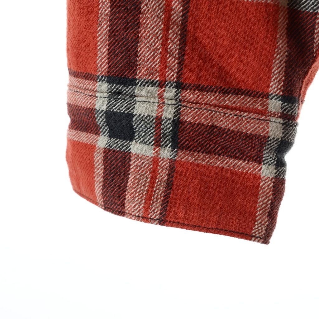 Chrome Hearts Workn Jnkyd Pld Sleeve Floral Print Check Shirt Jacket Red — view 6