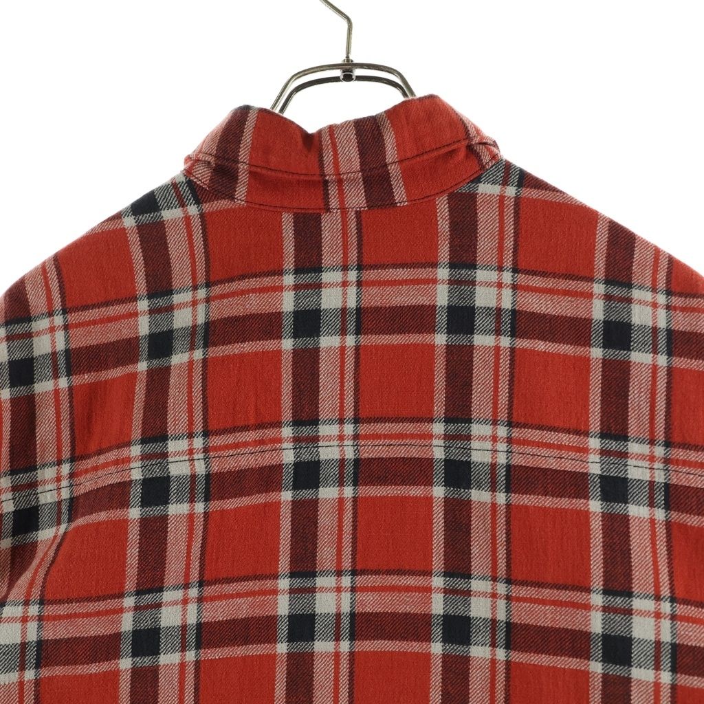Chrome Hearts Workn Jnkyd Pld Sleeve Floral Print Check Shirt Jacket Red — view 4