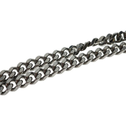 Fendi FF Logo Plate Metal Bucket Chain Necklace Silver — view 6
