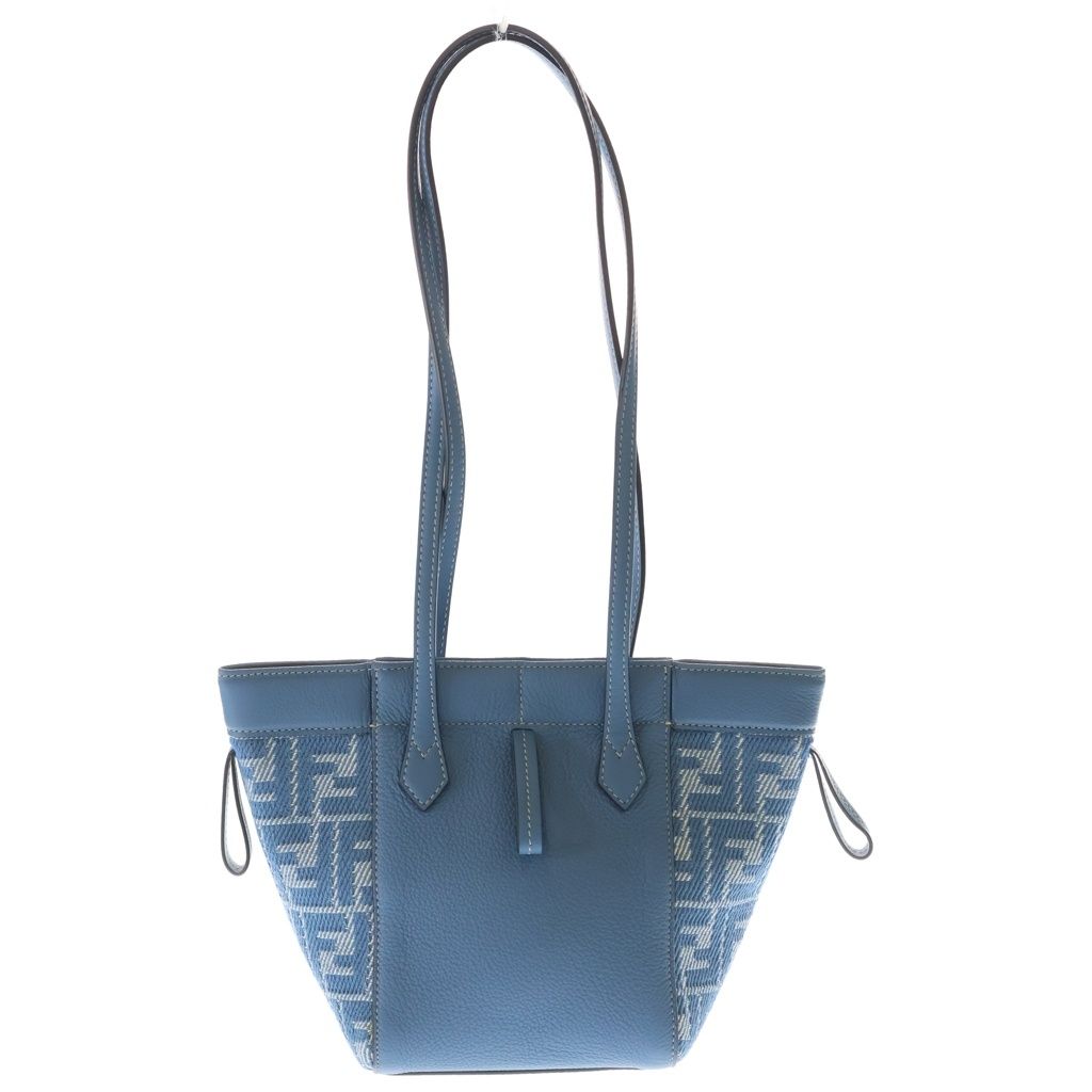 Fendi Zucca Origami Mini Shoulder Back Handbag 2-Way Bag Light Blue Canvas — view 2