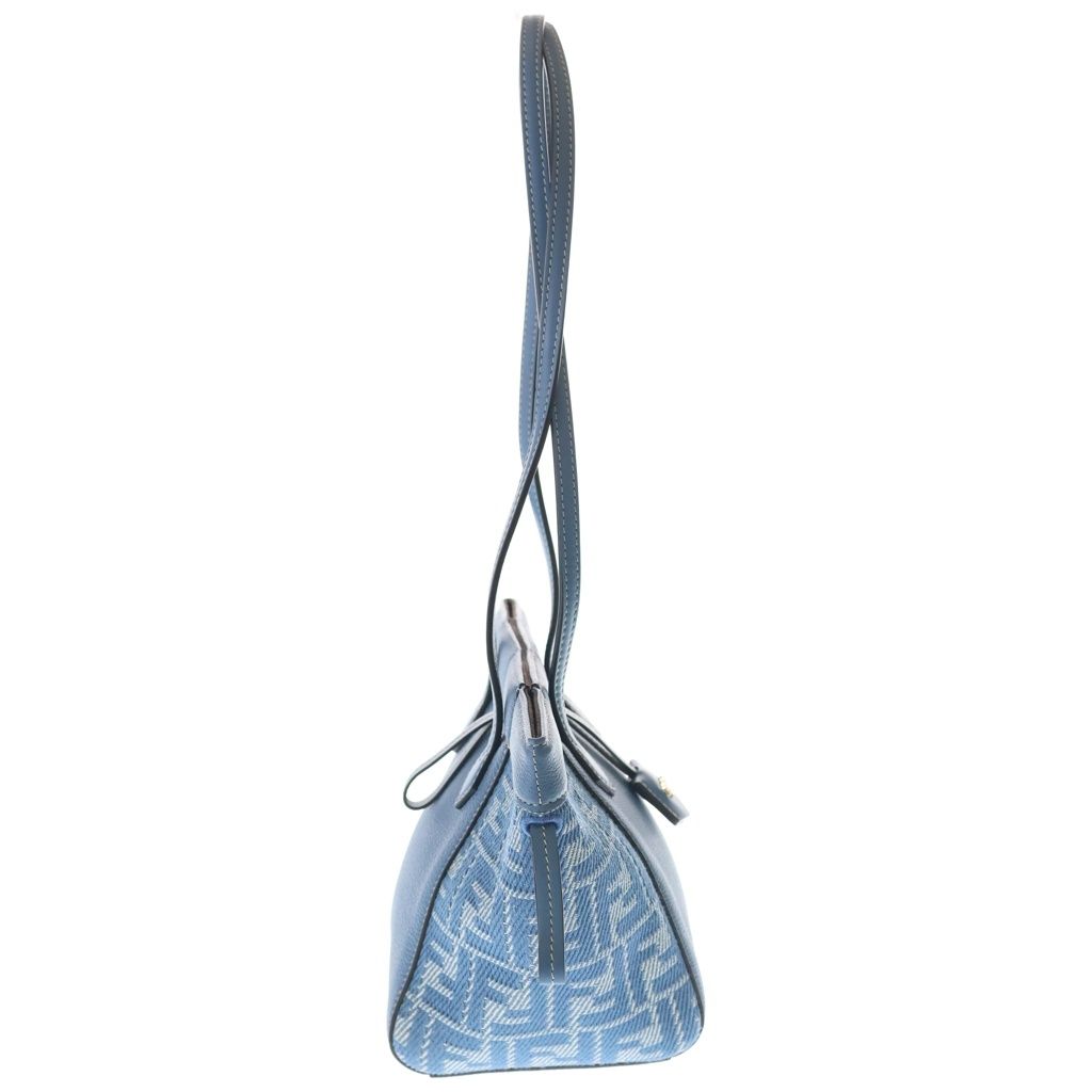 Fendi Zucca Origami Mini Shoulder Back Handbag 2-Way Bag Light Blue Canvas — view 3